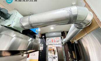 台中美德街拉麵店靜電除油風管設備